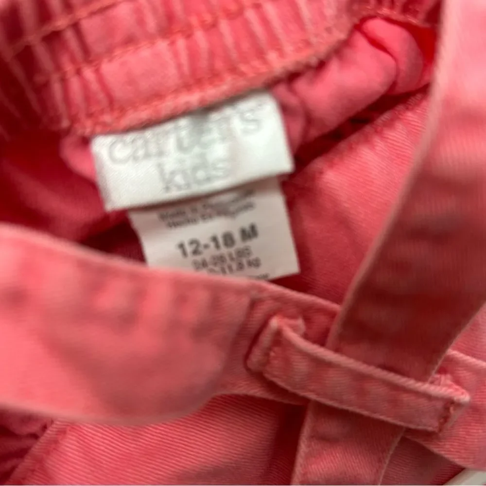 Vintage Carters The Tiny Seed Eric Carle Pink Overalls Girls 12-18 months Rare